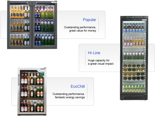 Back Bar Bottle Cooler product selection page