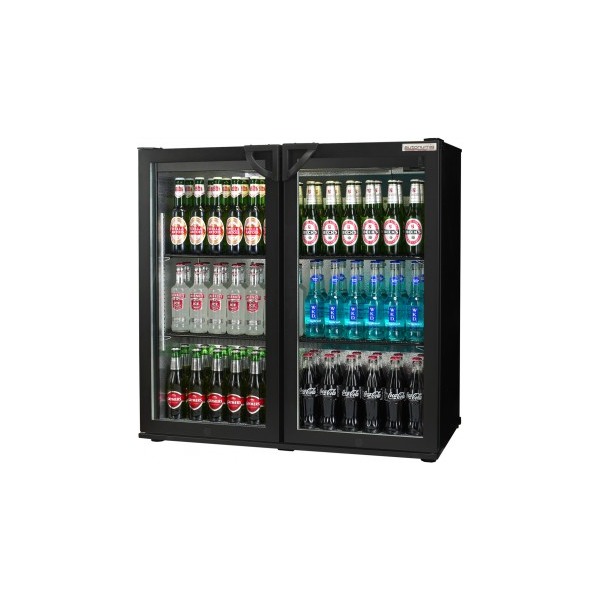 Popular Double Door Cooler Black - Image 2
